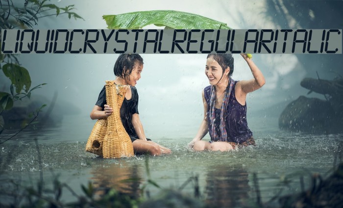 LiquidCrystal-RegularItalic Font examples