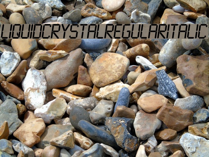 LiquidCrystal-RegularItalic Font examples