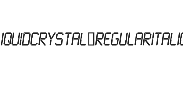 LiquidCrystal-RegularItalic Logo