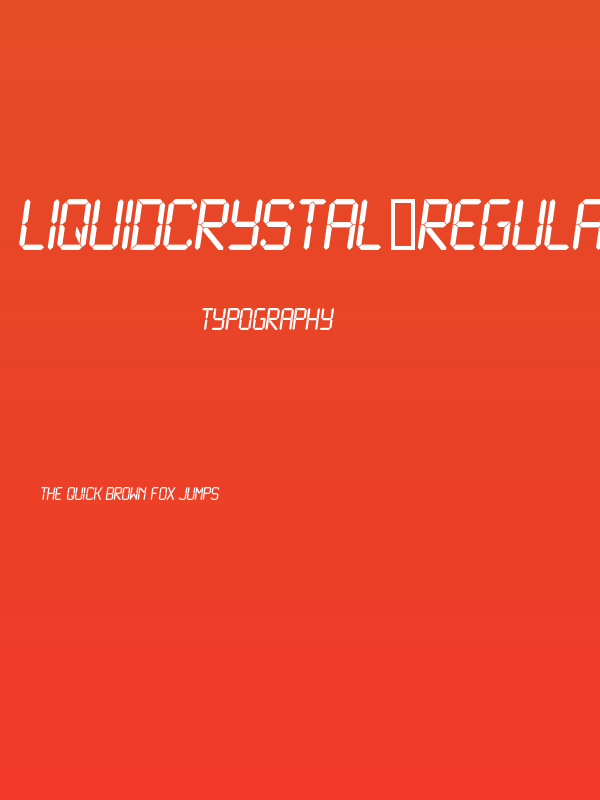 LiquidCrystal-RegularItalic Poster