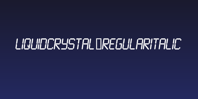 LiquidCrystal-RegularItalic Social Header