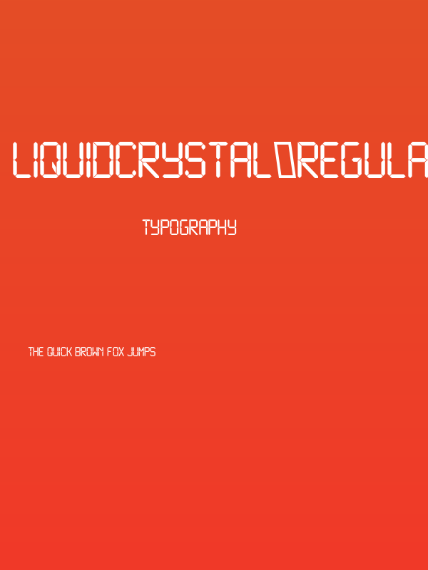 LiquidCrystal-Regular Poster