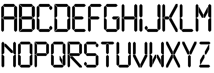LiquidCrystal-Regular Font LOWERCASE