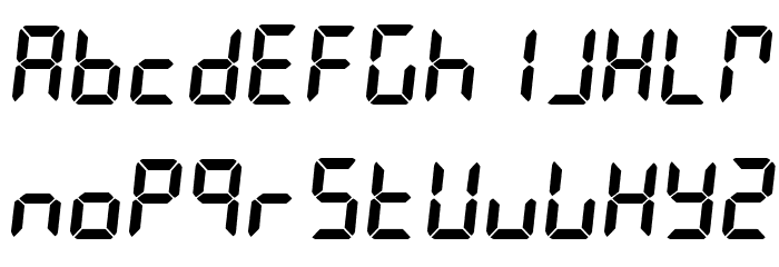LiquidCrystal Font LOWERCASE