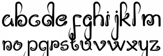 Liquid Font LOWERCASE