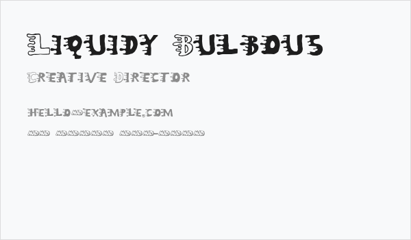 Liquidy Bulbous Business Card