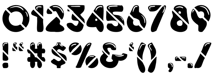 Liquify Regular Font OTHER CHARS