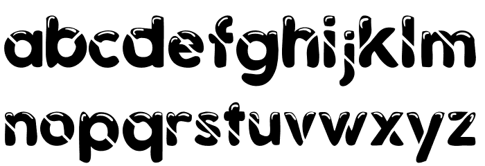 Liquify Regular Font LOWERCASE