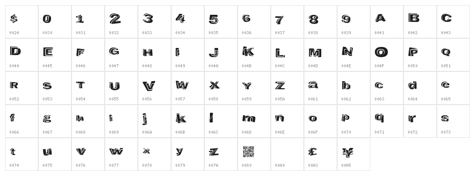 LiquorBank Character Map