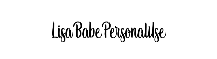LisaBabePersonalUse  Frei Schriftart Herunterladen