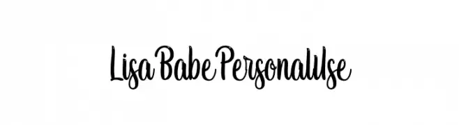 LisaBabePersonalUse  Frei Schriftart Herunterladen