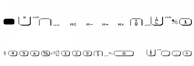 LisaCalc Paper Raw Font OTHER CHARS