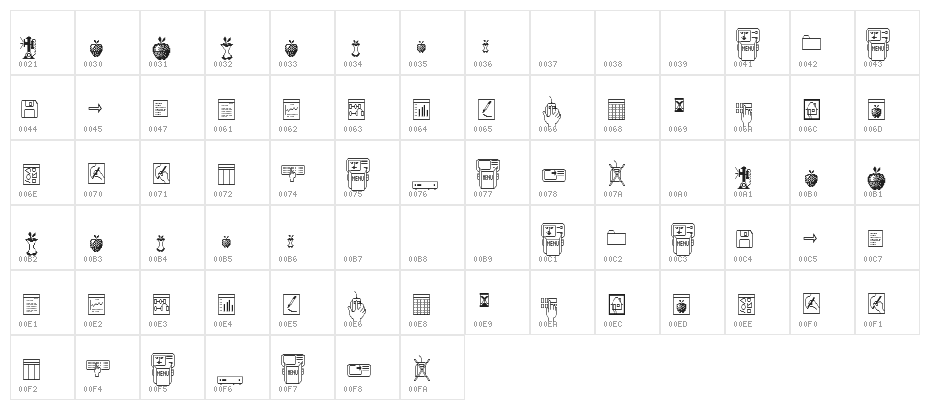 LisaGuide Paper 2X3Y Character Map