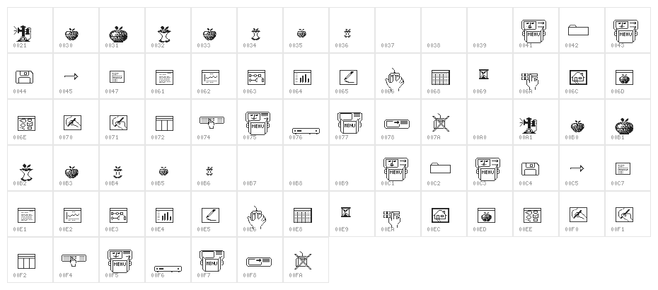 LisaGuide Paper Raw Character Map