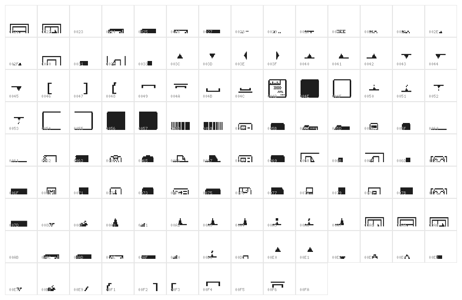 LisaProject Paper 2X3Y Character Map