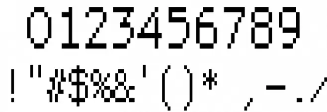 LisaTerminal Paper 2X3Y Font OTHER CHARS