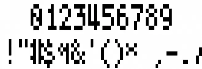 LisaTerminal Paper Small 2X3Y Font OTHER CHARS