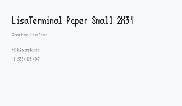 LisaTerminal Paper Small 2X3Y Business Card