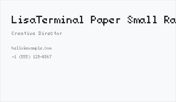 LisaTerminal Paper Small Raw Business Card