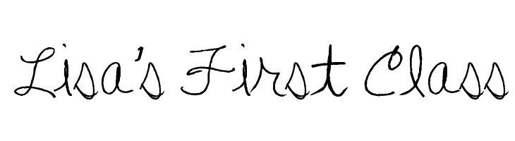 Lisa's First Class Font