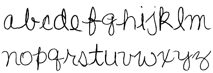 Lisa's First Class Font LOWERCASE