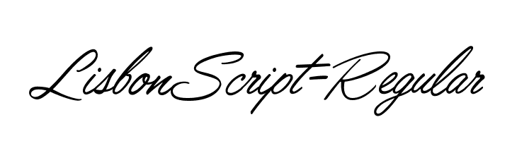 LisbonScript-Regular Caratteri