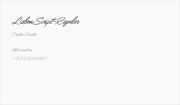 LisbonScript-Regular Business Card