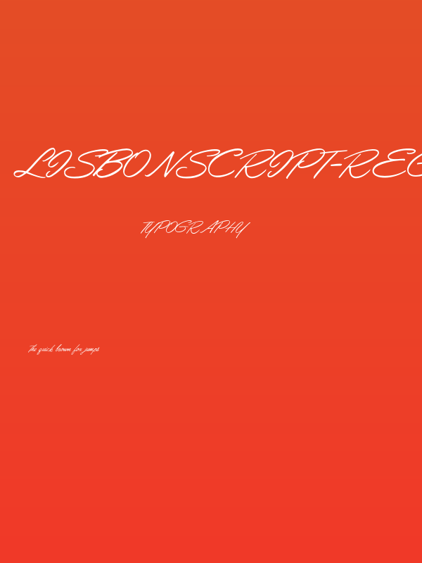 LisbonScript-Regular Poster