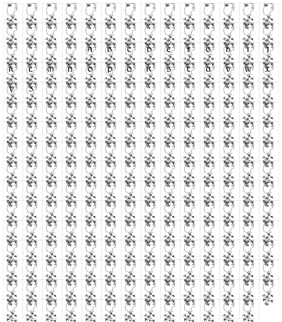 LisburneInitials Character Map