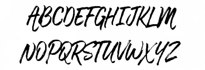 Lismonia Brush Font Demo Regular फ़ॉन्ट अपरकेस