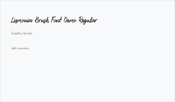 Lismonia Brush Font Demo Regular Business Card
