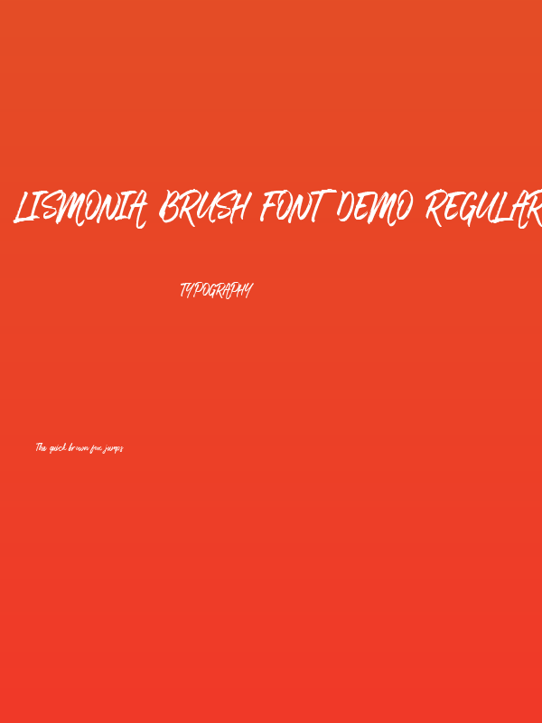 Lismonia Brush Font Demo Regular Poster