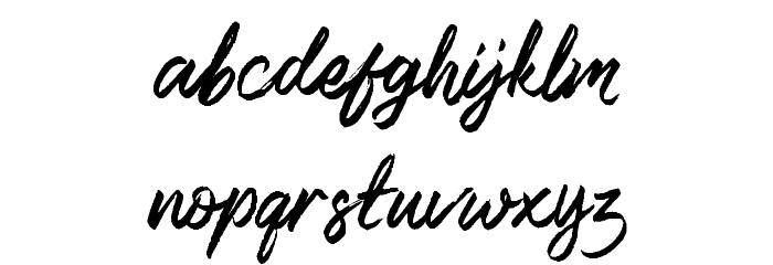 Lismonia Brush Font Demo Regular Font LOWERCASE