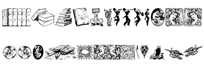 Listemagerens Ny Dingbats Font LOWERCASE