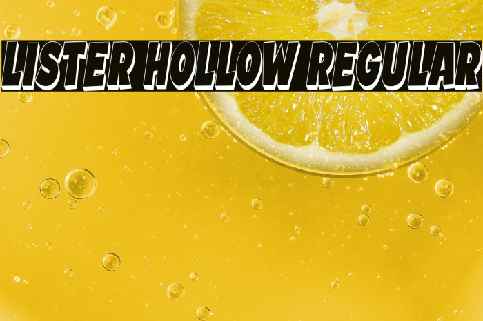 Lister Hollow Regular Example 1