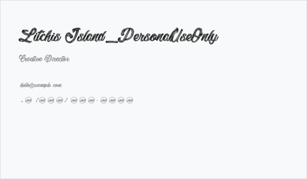 Litchis Island_PersonalUseOnly Business Card