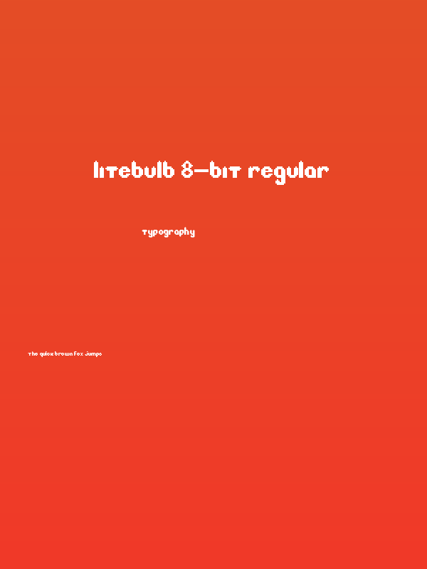 Litebulb 8-bit Regular Poster
