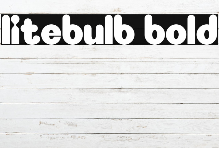 Litebulb Bold Font examples.
