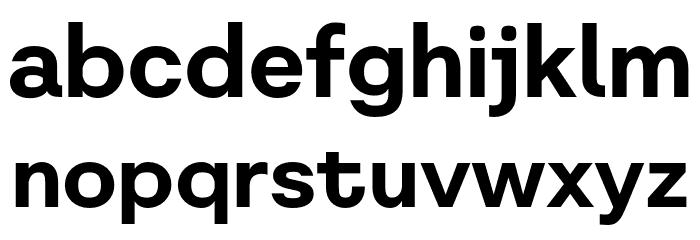 Literal-Bold Font LOWERCASE