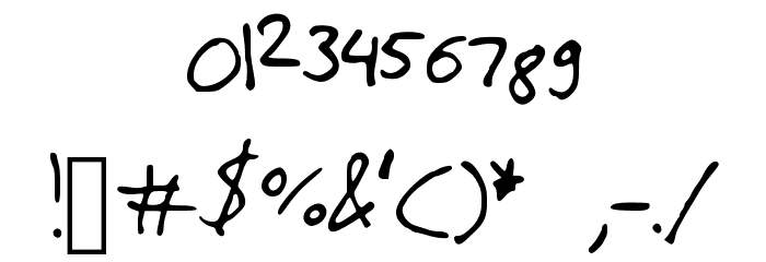 Literally Handwriting Font OTHER CHARS