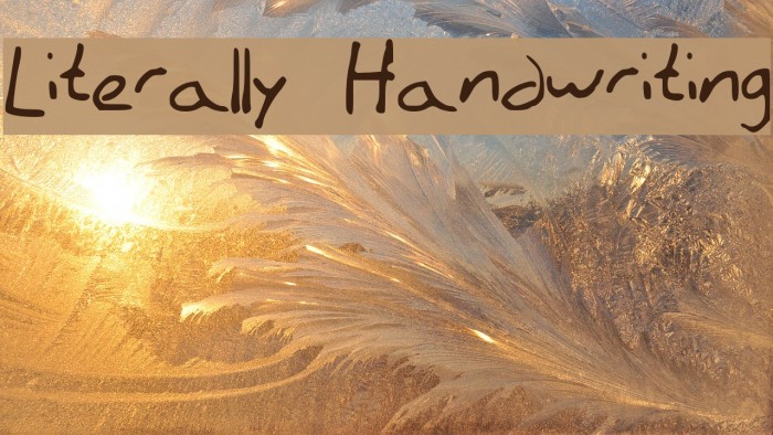 Literally Handwriting Font examples