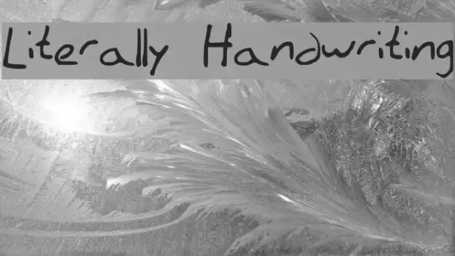 Literally Handwriting Example 1