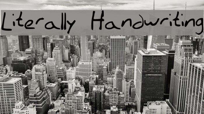 Literally Handwriting Font examples