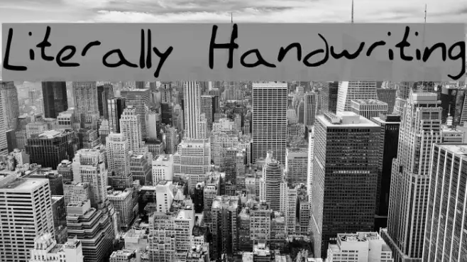 Literally Handwriting Example 2