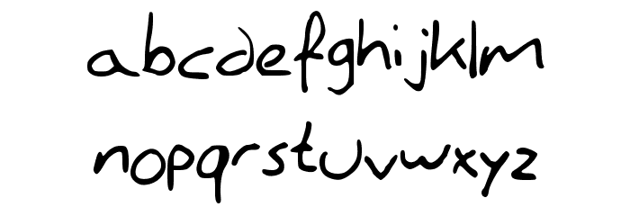 Literally Handwriting Font LOWERCASE