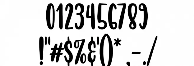 Literally Natural Font OTHER CHARS