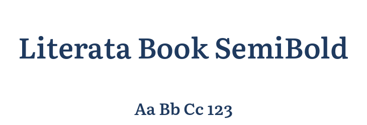 Literata Book SemiBold Font Preview