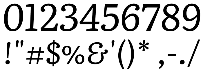 Literata Italic Font OTHER CHARS