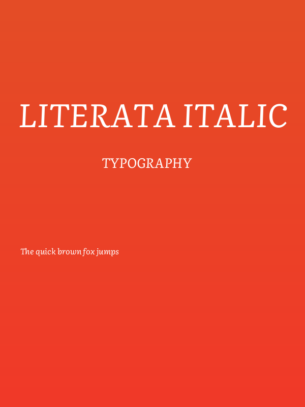 Literata Italic Poster