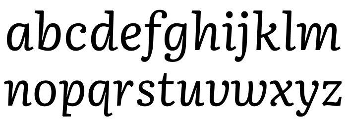 Literata Italic Font LOWERCASE